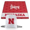 Picnic TIME NCAA Nebraska Cornhuskers Impressa Picnic Blanket, Lightweight Beach Blanket, Machine Washable, Outdoor Blanket, (Red and White) view 1