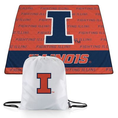 Picnic TIME NCAA Illinois Fighting Illini Impressa Picnic Blanket, Lightweight Beach Blanket, Machine Washable, Outdoor Blanket, (Orange and Blue) 60 x 50