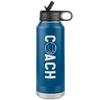 JFWcreations Basketball Coach Water Bottle - 32oz Insulated Engraved Stainless Steel Flip Top with Straw Basketball Coach Gift Blue view 1
