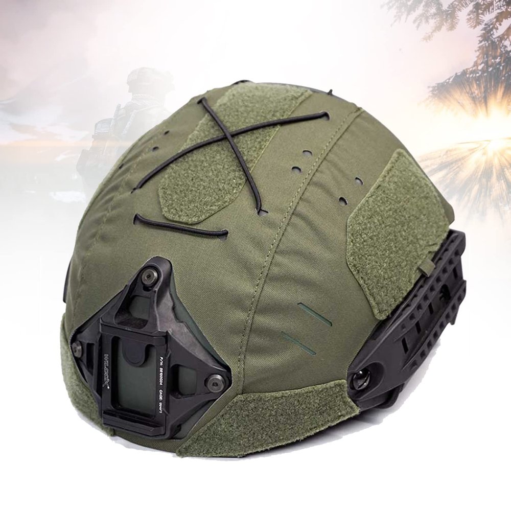 Tactical Helmet Cover For Af Helmet, With Elastic Fixed Straps,1000d Nylon Waterproof Material, For Airframe Airsoft Helmets Only. (Green)