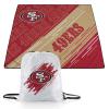 PICNIC TIME NFL San Francisco 49ers Impressa Picnic Blanket, Lightweight Beach Blanket, Machine Washable, Outdoor Blanket, (Red and Gold) view 1