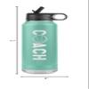 JFWcreations Basketball Coach Water Bottle - 32oz Insulated Engraved Stainless Steel Flip Top with Straw Basketball Coach Gift Teal view 2
