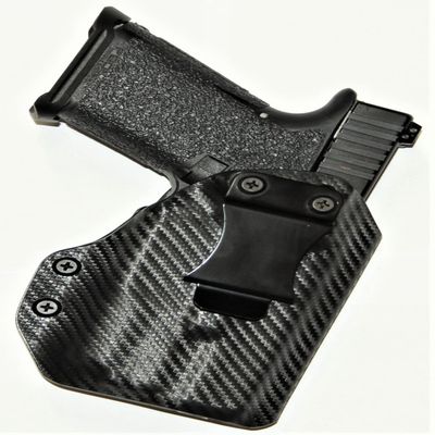REVKEL Custom Kydex Molded OWB Paddle Holster for Springfield XDS 3.3" 9/40/45 w/Crimson Trace (LL-802). Black Left Hand Draw. Hand Crafted in Texas, USA.