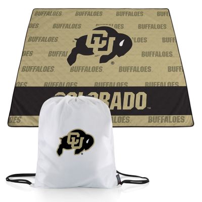 Picnic TIME NCAA Colorado Buffaloes Impressa Picnic Blanket, Lightweight Beach Blanket, Machine Washable, Outdoor Blanket, (Black and Gold)