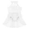 YEAHDOR Kids Girls Halter Cutout Back Lyrical Contemporary Ballet Dance Skirted Leotard Chiffon Dress Satge Costume Ivory 16 view 3