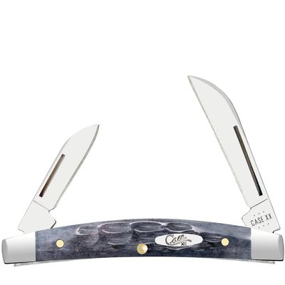 Case XX WR POCKET KNIFE SMALL CONGRESS - POCKET WORN GRAY BONE CRANDALL JIG, ITEM 58422, LENGTH CLOSED 3 1/8 INCH (6268 CS)