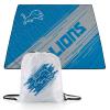PICNIC TIME NFL Detroit Lions Impressa Picnic Blanket, Lightweight Beach Blanket, Machine Washable, Outdoor Blanket, (Blue and Gray) view 1