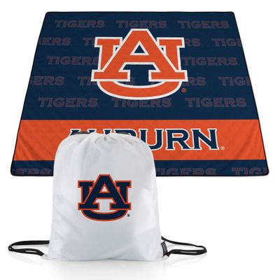 Picnic TIME NCAA Auburn Tigers Impressa Picnic Blanket, Lightweight Beach Blanket, Machine Washable, Outdoor Blanket, (Navy Blue and Orange)