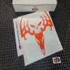 Deer Skull Decals Predator Hunting Stickers Game Hunter Bone Collector Outdoorsman Hunting Accessories (10x10, Gloss Orange) view 1