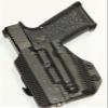 REVKEL Custom Kydex Molded OWB Paddle Holster for Springfield XDS MOD2 3.3" w/Viridian E. Black Left Hand Draw. Hand Crafted in Texas, USA. view 1