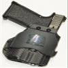 REVKEL Custom Kydex Molded OWB Paddle Holster for Springfield XDS MOD2 3.3" w/Viridian E. Black Left Hand Draw. Hand Crafted in Texas, USA. view 2