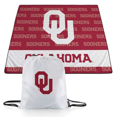 Picnic TIME NCAA Oklahoma Sooners Impressa Picnic Blanket, Lightweight Beach Blanket, Machine Washable, Outdoor Blanket, (Red and White)