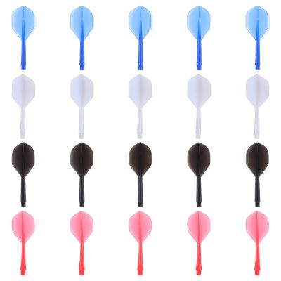 INOOMP 20pcs Integrated Shaft and Flights, Standard Flights Darts Shape Break