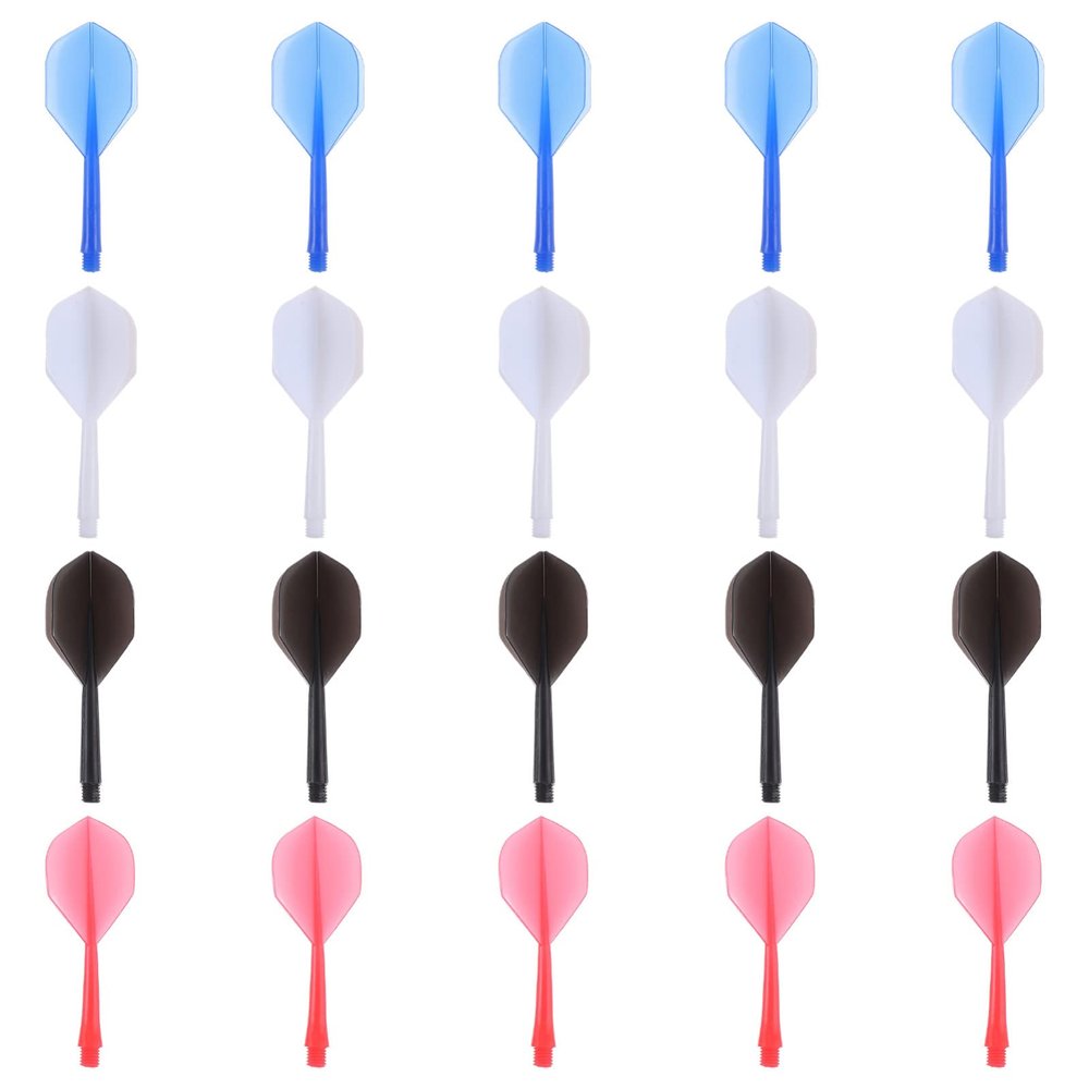 INOOMP 20pcs Integrated Shaft and Flights, Standard Flights Darts Shape Break