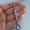 2.5mm Oxidized Round Box Chain - 925 Sterling Silver - Antiqued Darkened Mens view 1