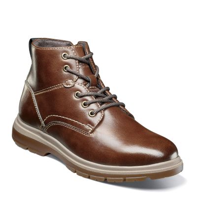Florsheim Lookout Plain Toe Lace Up Boot Jr Boys ToddlerYouth Boot 13 M US Little Kid Chestnut