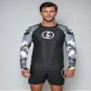 KOMBAT USA Full Sleeve Rash Guard KC Ocean & Snow | Mens MMA, BJJ, Muay Thai | Compression Shirt - No Gi (US, Alpha, Large, Regular, Regular, Black) view 2
