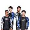 KOMBAT USA Full Sleeve Rash Guard KC Ocean & Snow | Mens MMA, BJJ, Muay Thai | Compression Shirt - No Gi (US, Alpha, XX-Large, Regular, Regular, Blue) view 1