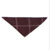 Boys Tweed Plaid Check Formal Wedding Smart Casual Maroon Bowtie Hankie Neckwear Accessory Set view 2