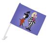Beetlejuice Animated Series Beetlejuice and Lydia Car Truck Flag with Window Clip On Pole Holder - Left Driver Side view 1