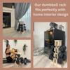 Meanswood Dumbbell Rack Weight Rack for Home Gym Dumbbell Stand in Wood Made in Italy (155LBS-6 Weights) view 2