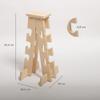 Meanswood Dumbbell Rack Weight Rack for Home Gym Dumbbell Stand in Wood Made in Italy (155LBS-6 Weights) view 3