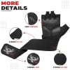 BEAST RAGE Padded Workout Gloves for Men, Long Wrist Straps Stabilize Adult Grip Weight Lifting Gloves with Powerlifting Support Gym, Exercise and Extra Pull ups Sturdy Palm (Black, L) view 2