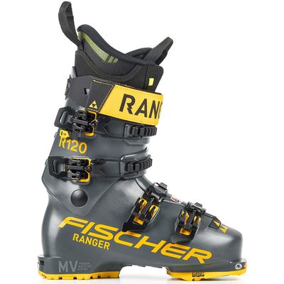 Fischer Men's Ranger 120 GripWalk DYN Alpine Freeride All Mountain Downhill Multi Performance MV Ski Boots, Grey/Grey, Size 25.5