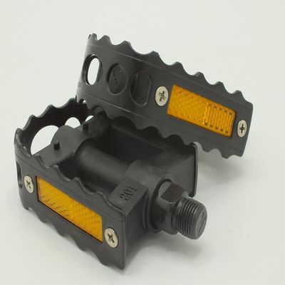 Neco 201 Metal Cage Mountain Bike Pedals 9/16" inch with Reflectors Hybrid Bicycle