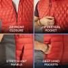 PYVOT Mens Dash Weighted Quilted Vest, Weighted Blanket Inspired Clothing for Sensory Issues, Fitness, Stress Relief and Relaxation, Medium Size, Brick view 4