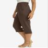 Jessica London Women's Plus Size Soft Ease Capri - 34/36, Chocolate view 3