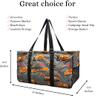 NGIL Extra Large Utility Tote Reusable Grocery Bag Oversized Collapsible for Groceries, Storage, Picnic, Beach (Construction Trucks-black) view 3