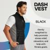 PYVOT Mens Dash Weighted Quilted Vest, Weighted Blanket Inspired Clothing for Sensory Issues, Fitness, Stress Relief and Relaxation, Extra Large Size, Black view 2