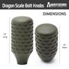 AnarchyOutdoors Dragon Scale Bolt Knob  Textured Grip for Precision Bolt-Action Rifles, Short (1.50") view 3