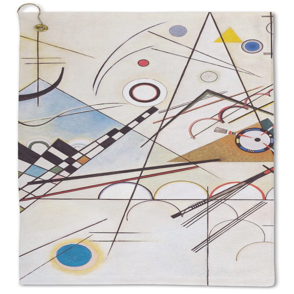 YouCustomizeIt Kandinsky Composition 8 Microfiber Golf Towel - Large