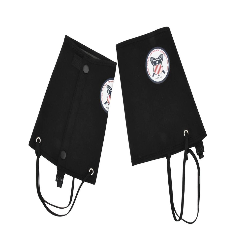 USSSA Snowshoe Neoprene Insulated and Fleece Lined Weatherproof Gaiters, Black (Small/Medium)