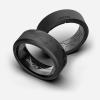 The Ridge Forged Carbon Beveled Ring Comfort Fit Wedding Band - 9.5 view 3
