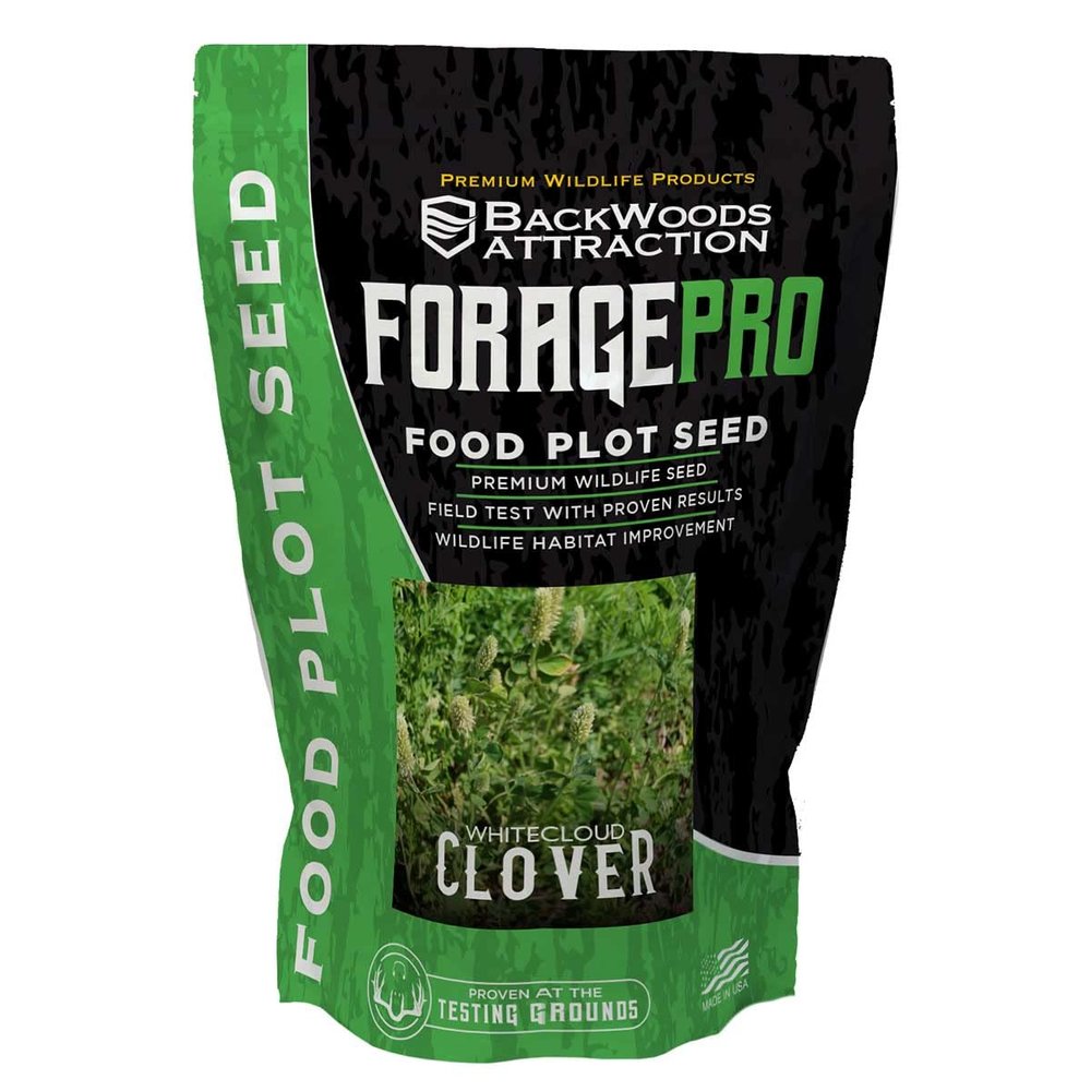 Backwoods Premium Wildlife Products White Cloud Crimson Clover - Premium Whitetail Deer Food Plot Seed - 6 Pound Bag