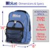 Family 4 Pack - Blue Seventy-Two Standard 72 Hour Emergency Backpack Survival Kit for 1 Person | Survival Kit for Wildfires, Earthquake, Tornado, Hurricane, and Other Emergencies view 2