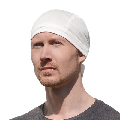 100% Cotton Mens Womens Bandana - Easy Tie Welding Caps Style Sports Durag Sun Hat Chef Bandana White