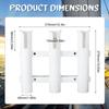3 Pcs Fishing Rod Holder Bracket Tube 3 Rod Rack Wall Mounted 10.63 Inch Fishing Pole Holders for Boats with Screws Nuts Side Mount for Boat Truck Kayak Garage (White) view 2