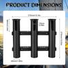 Shappy 3 Pcs Fishing Rod Holder Bracket Tube 3 Rod Rack Wall Mounted 10.63 Inch Fishing Pole Holders for Boats with Screws Nuts Side Mount for Boat Truck Kayak Garage (Black) view 2
