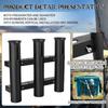 Shappy 3 Pcs Fishing Rod Holder Bracket Tube 3 Rod Rack Wall Mounted 10.63 Inch Fishing Pole Holders for Boats with Screws Nuts Side Mount for Boat Truck Kayak Garage (Black) view 3