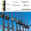 Shappy 3 Pcs Fishing Rod Holder Bracket Tube 3 Rod Rack Wall Mounted 10.63 Inch Fishing Pole Holders for Boats with Screws Nuts Side Mount for Boat Truck Kayak Garage (Black) view 4