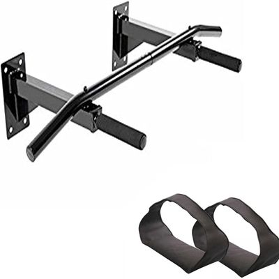 Spancare Home Gym Wall Mounting Pull Up Fitness Accessory Chin up Bar with Ab Straps