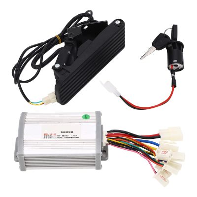 RiToEasysports 36V 800W Electric Brushed Controller,Motor Controller with Throttle Pedal for Electric Motorcycle Tricycle