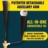 CT4 Dual Training Double TEE for Baseball/Softball with Detachable 360 Rotating Arm, Industrial Grade Neoprene Rubber Toppers, Adjustable Height: 24" to 46" Gold view 3
