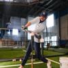CT4 Dual Training Double TEE for Baseball/Softball with Detachable 360 Rotating Arm, Industrial Grade Neoprene Rubber Toppers, Adjustable Height: 24" to 46" Gold view 4