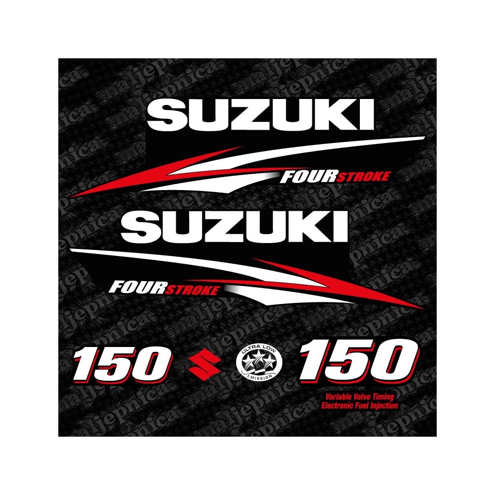 Suzuki 150 Four Stroke 2010 Outboard Aftermarket Decal/Aufkleber/Adesivo/Replacement Set
