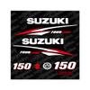Suzuki 150 Four Stroke 2010 Outboard Aftermarket Decal/Aufkleber/Adesivo/Replacement Set view 1
